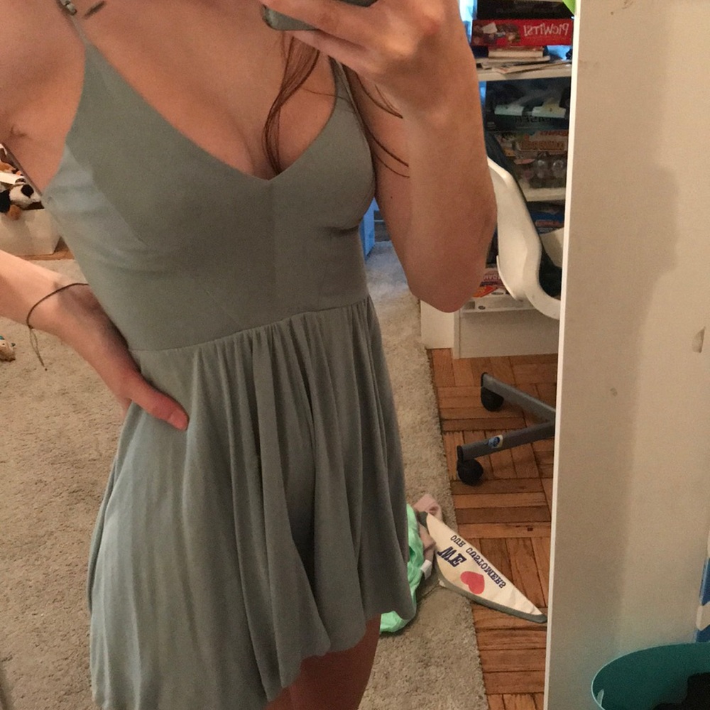 Blue urban outfitters cross back romper❤️